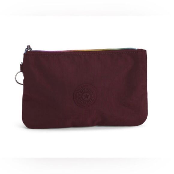 Kipling Viv Nylon Pouch in Burgundy Intense Maroon Wine
